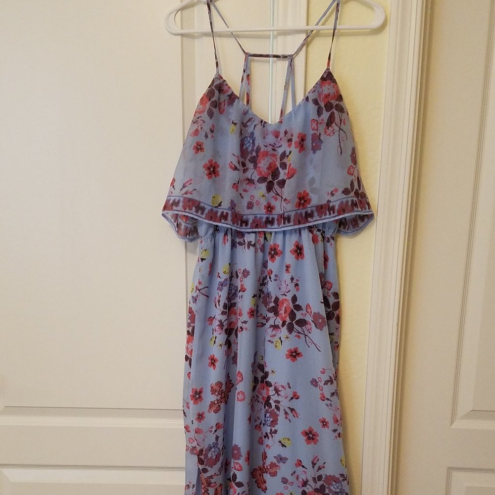 Princess Vera Wang Flora Slit Maxi Dress